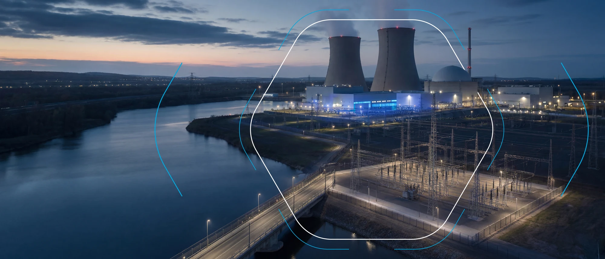 Energieanlage bei Dämmerung als kritische Infrastruktur